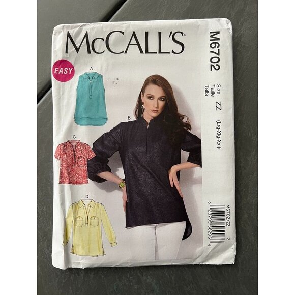 McCalls Other - McCalls Sewing Pattern M6702 - Size ZZ (Lrg-Xlg-Xxl)